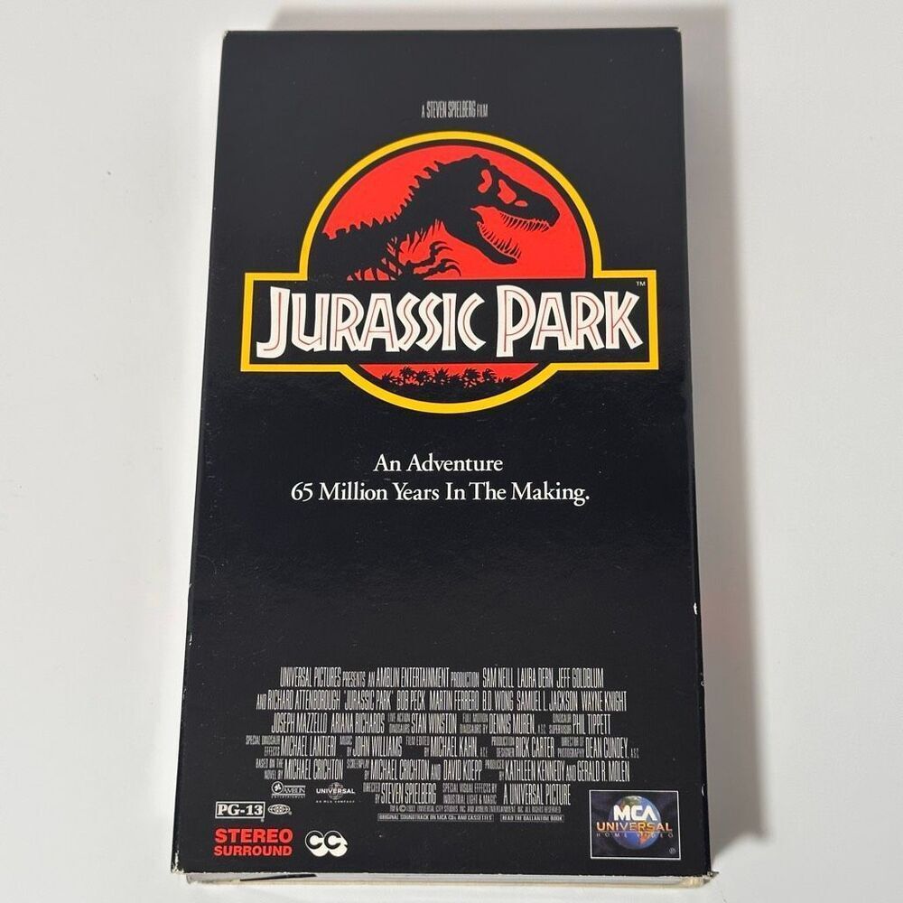 Vintage Jurassic Park VHS Tape MCA Universal 1993